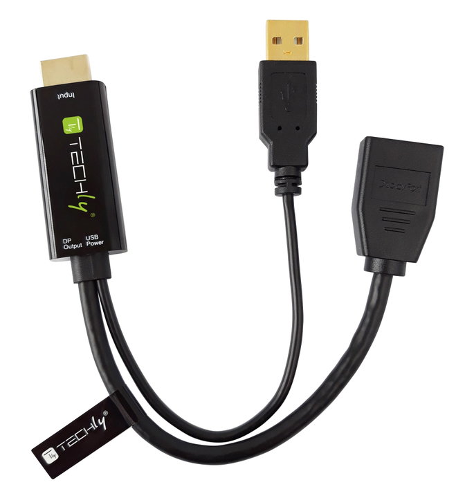 Adattatore Convertitore da HDMI a DisplayPort con USB 4K 30Hz - Techly ICOC HDMI-DP12A