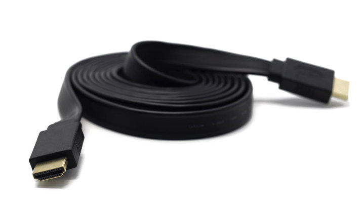Cavo HDMI High Speed con Ethernet piatto A/A M/M 3m nero - Techly ICOC HDMI-FE-030