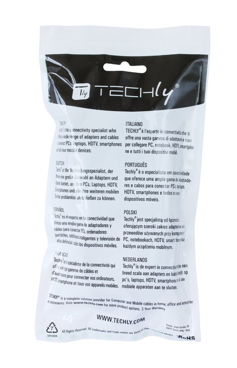 Cavo HDMI High Speed con Ethernet A/A M/M con Ferrite 10m - Techly ICOC HDMI-FR-100