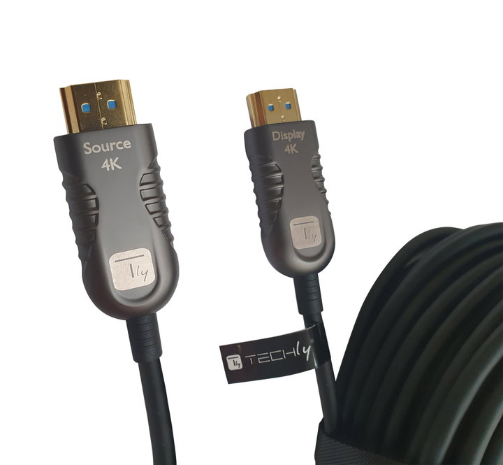 Cavo Ottico Attivo HDMI 2.0 AOC 4K 18Gbps HDMI A/A M/M 70m - Techly ICOC HDMI-HY2-070