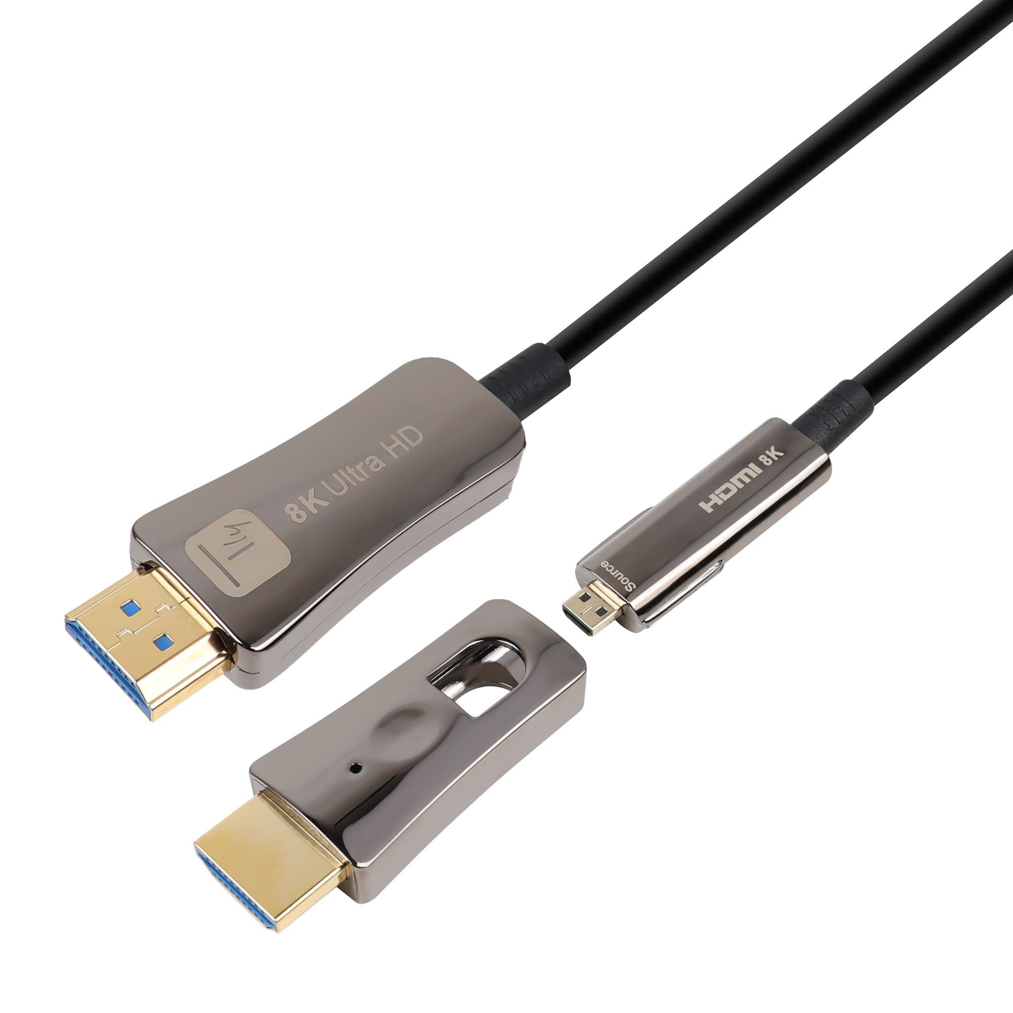 HDMI Cable A/A Micro HDMI Active Optical Cable in Fiber Optical 8 K 15 m - Techly ICOC HDMI-HY 2 D 8 - 015