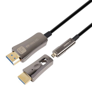 Cavo HDMI A/A Micro HDMI Active Optical Cable in Fibra Ottica 8K 15m - Techly ICOC HDMI-HY2D8-015