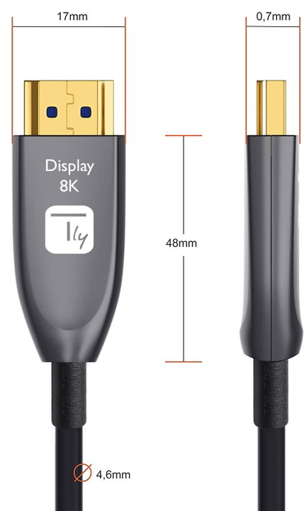 Cavo Ottico Attivo HDMI 2.1 8K 48Gbps ARC 30m - Techly ICOC HDMI-HY8-030
