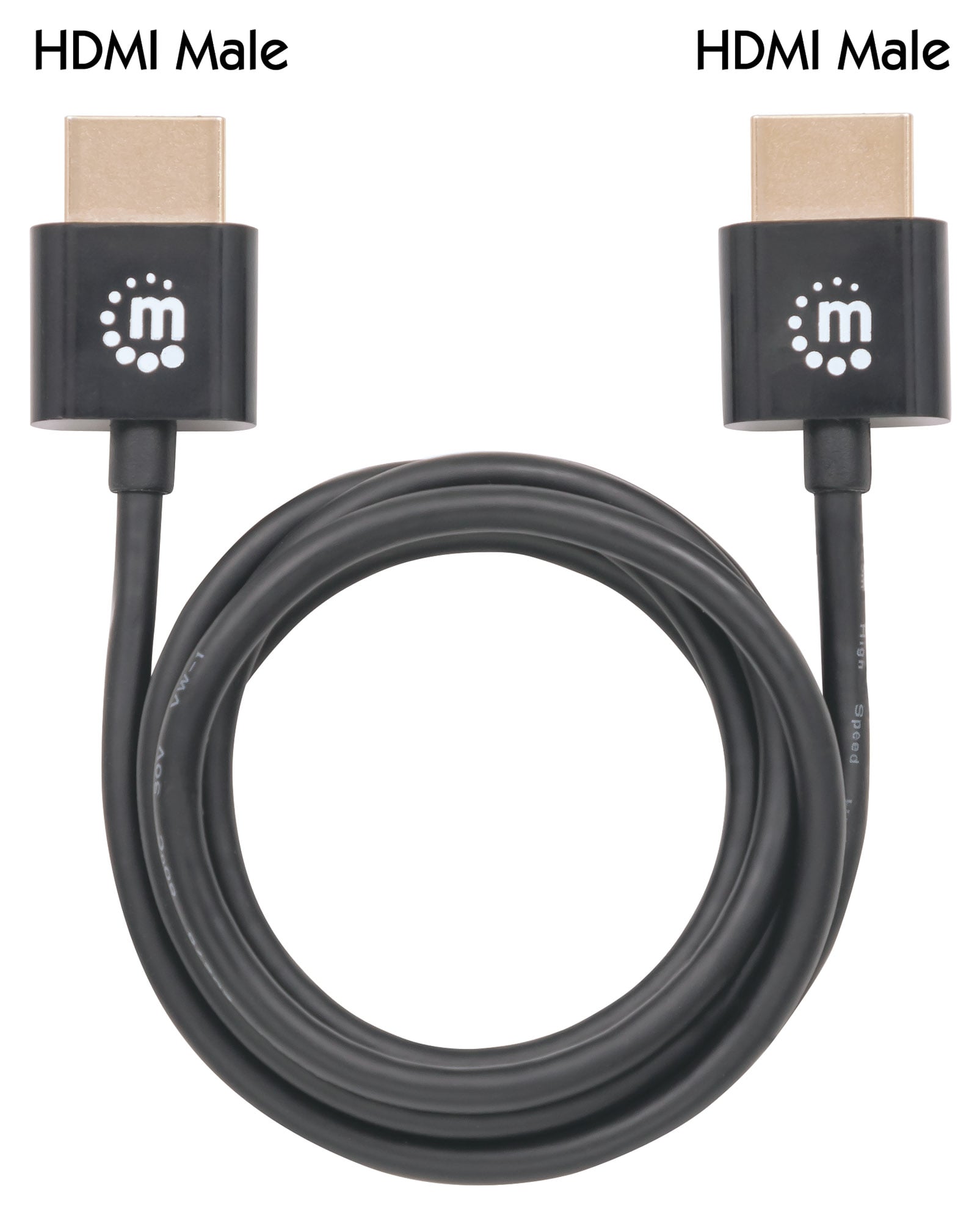 Cavo HDMI™ High Speed con Ethernet Ultra Sottile 1m - Manhattan ICOC HDMI-SLM-010