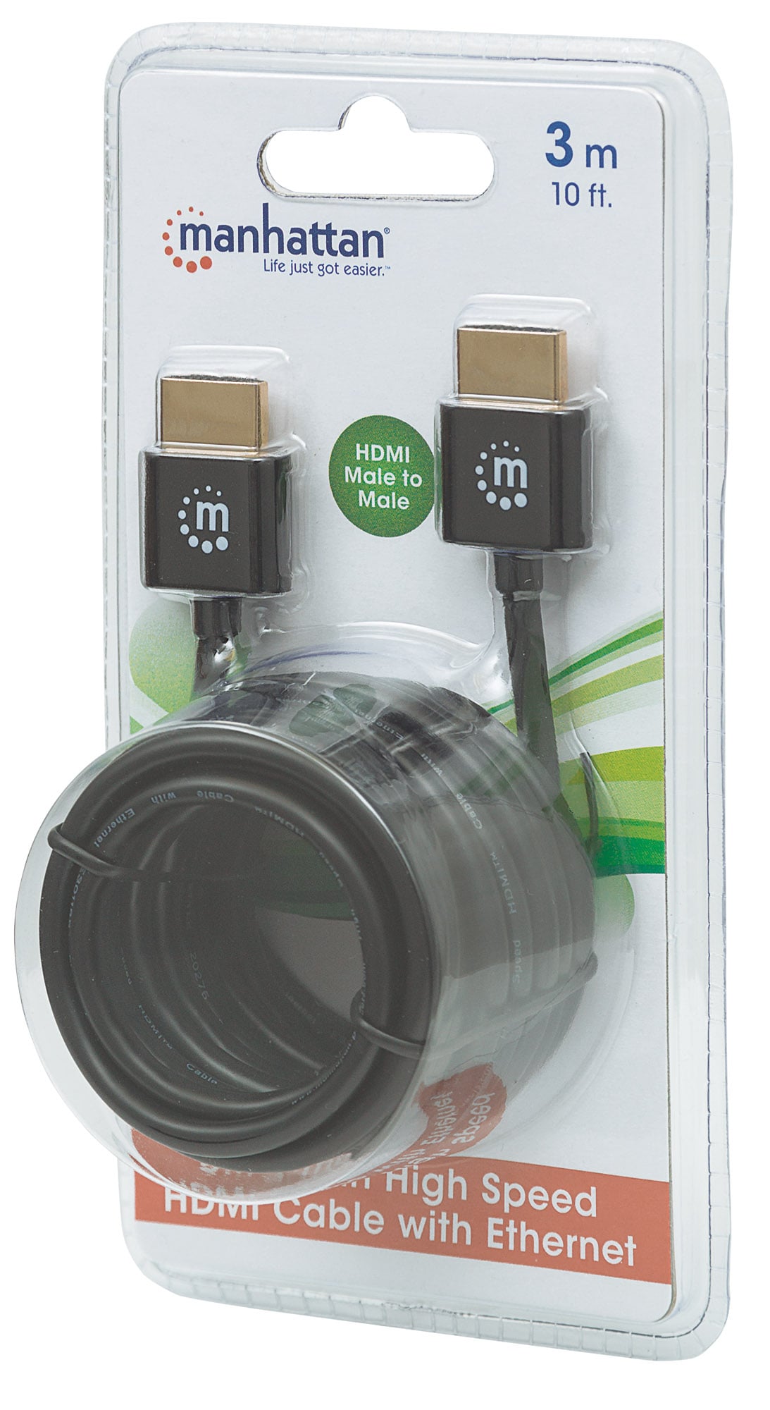 Cavo HDMI™ High Speed con Ethernet Ultra Sottile 3m - Manhattan ICOC HDMI-SLM-030