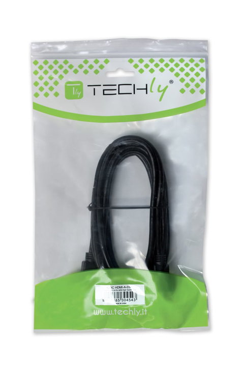 HDMI High Speed extension cable with Ethernet 4 K@ 60 Hz M/F 0,2 m - Techly ICOC HDMI 2 - 4 -EXT 002