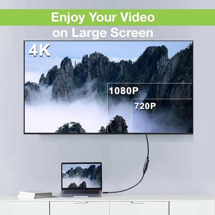 HDMI High Speed extension cable with Ethernet 4 K@ 60 Hz M/F 0,2 m - Techly ICOC HDMI 2 - 4 -EXT 002