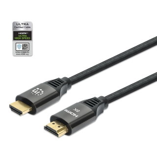Cavo HDMI con Ethernet Ultra HD 8K@60Hz eARC 1m - Manhattan ICOC HDMI21-8-010MH