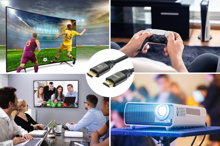 Cavo HDMI con Ethernet Ultra HD 8K@60Hz eARC 1m - Manhattan ICOC HDMI21-8-010MH