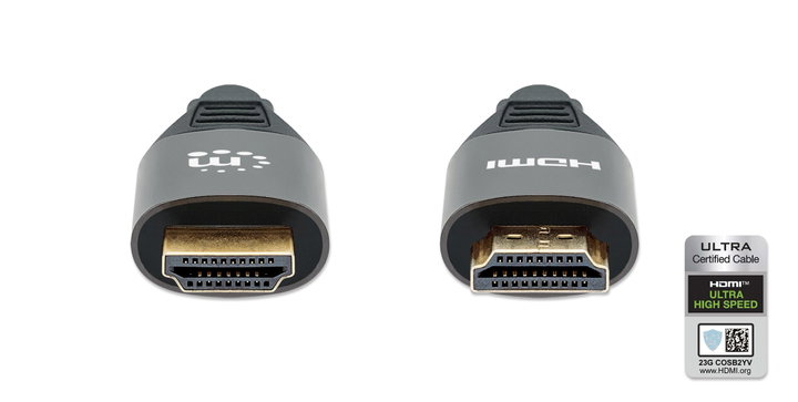 Cavo HDMI con Ethernet Ultra High Speed 8K@60Hz eARC 2m - Manhattan ICOC HDMI21-8-020MH