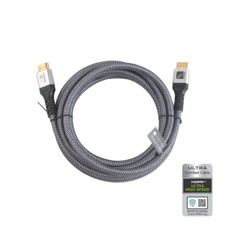 Cavo HDMI Ultra High Speed 48Gbps Maschio/Maschio 8K@60Hz Certificato 3m - Techly ICOC HDMI21-8C-030