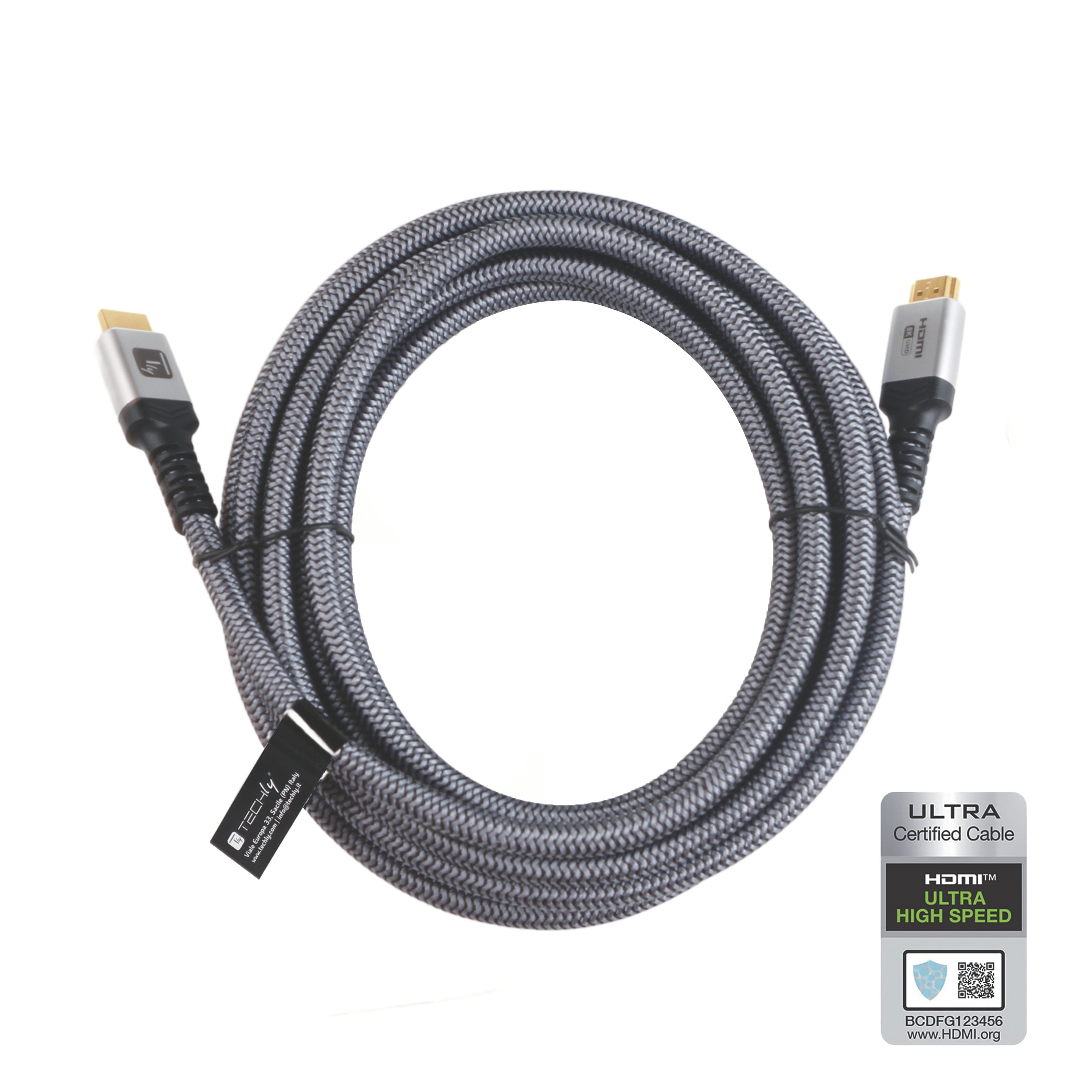 Cavo HDMI Ultra High Speed 48Gbps Maschio/Maschio 8K@60Hz Certificato 5m - Techly ICOC HDMI21-8C-050