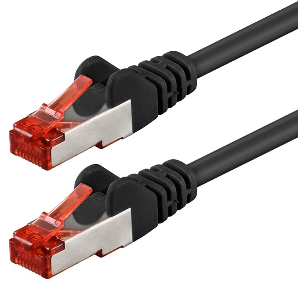 Cavo di rete Patch in rame Cat6 Nero SFTP LSZH 0,25m - Goobay ICOC LS6-0025BKG