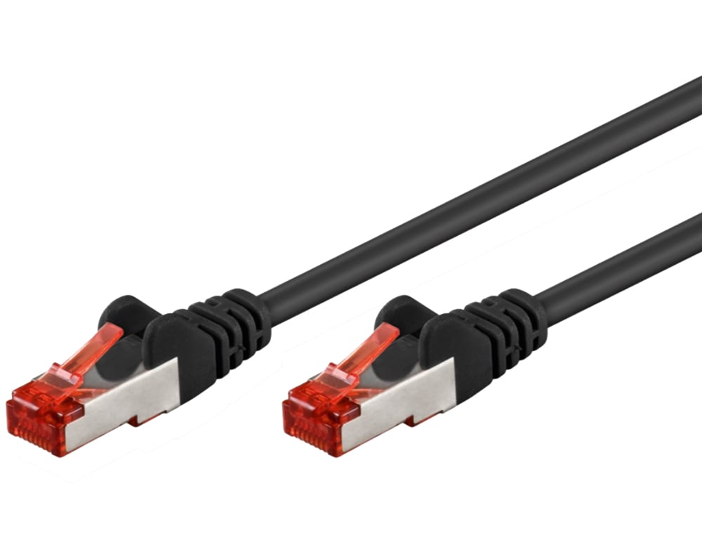 Cavo di rete Patch in rame Cat6 Nero SFTP LSZH 0,25m - Goobay ICOC LS6-0025BKG