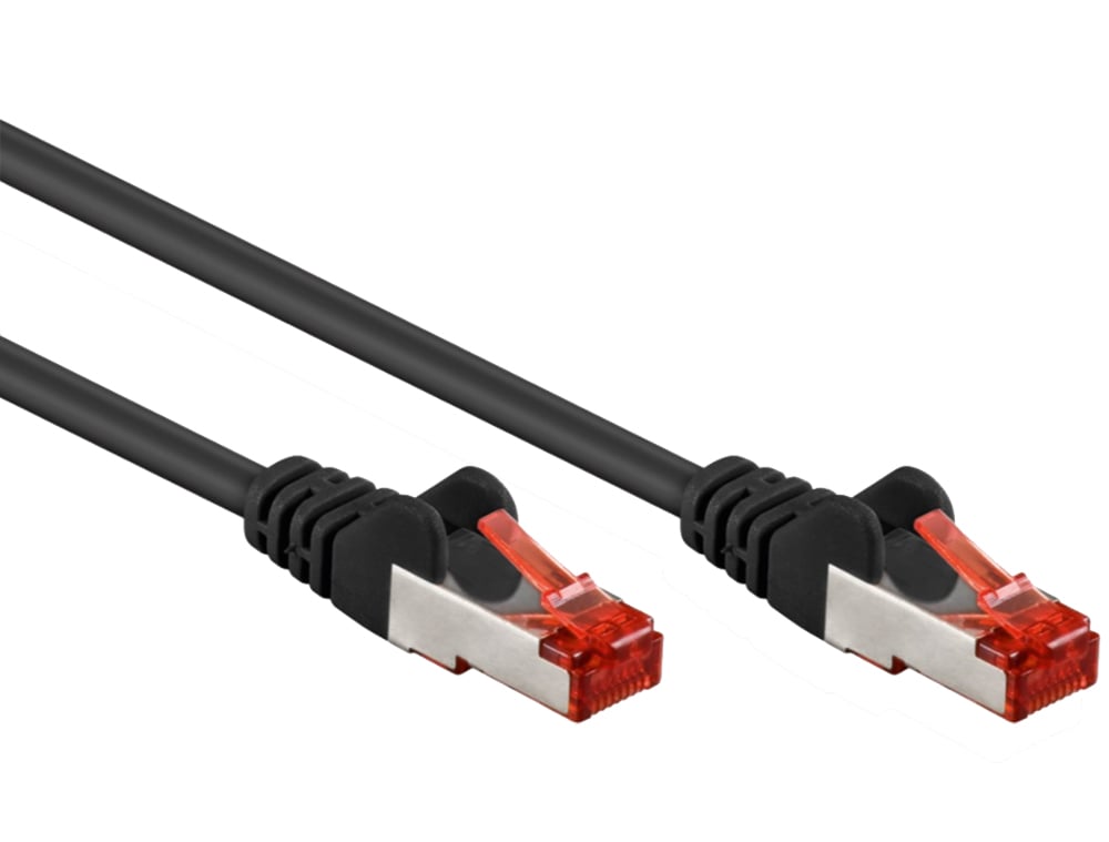 Cavo di rete Patch in rame Cat6 Nero SFTP LSZH 0,25m - Goobay ICOC LS6-0025BKG