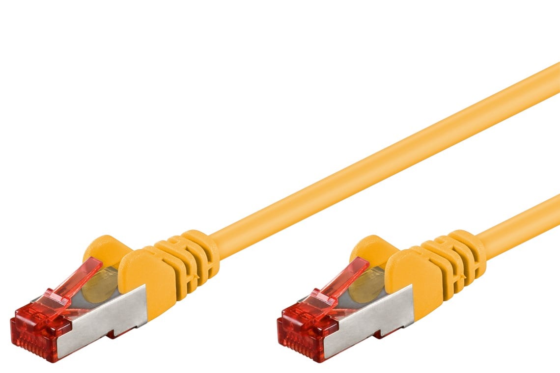 Cavo di rete Patch in rame Cat6 Giallo SFTP LSZH 0,25m - Goobay ICOC LS6-0025YEG