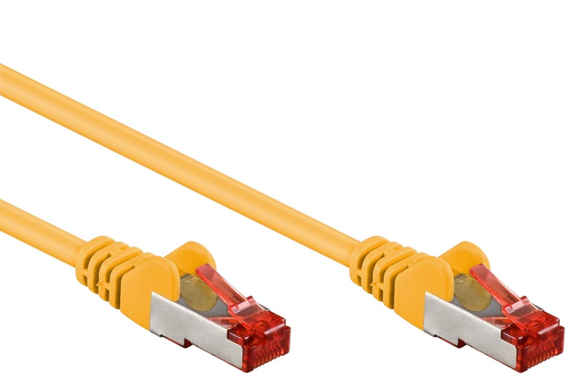 Cavo di rete Patch in rame Cat6 Giallo SFTP LSZH 0,25m - Goobay ICOC LS6-0025YEG