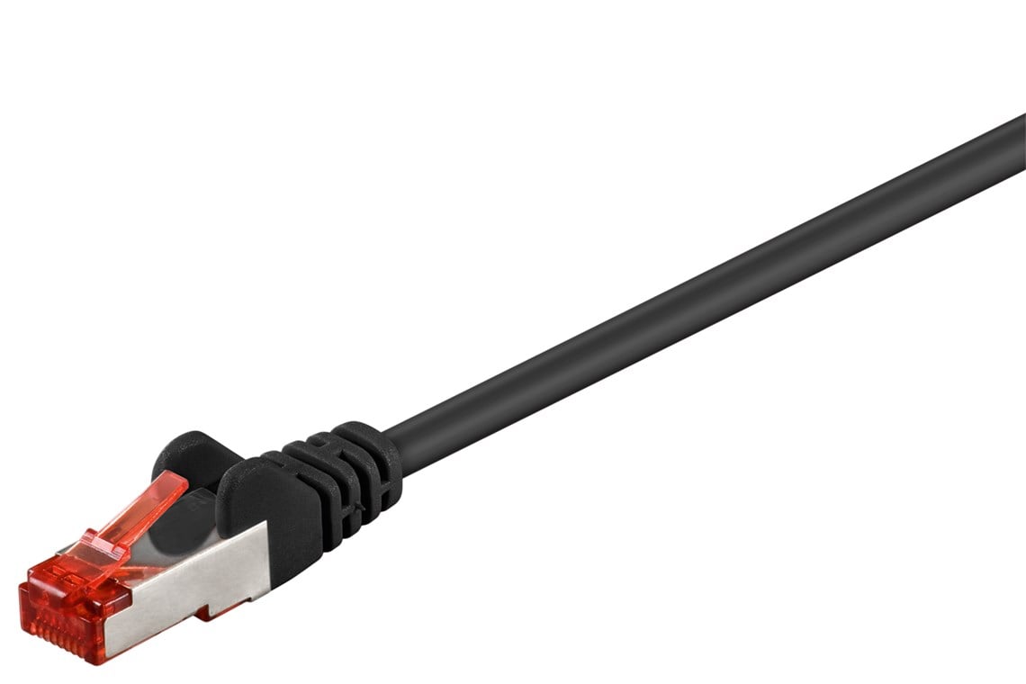 Cavo Rete Patch Rame Cat6 SFTP LSZH Nero 0,5m - Goobay ICOC LS6-005BKG