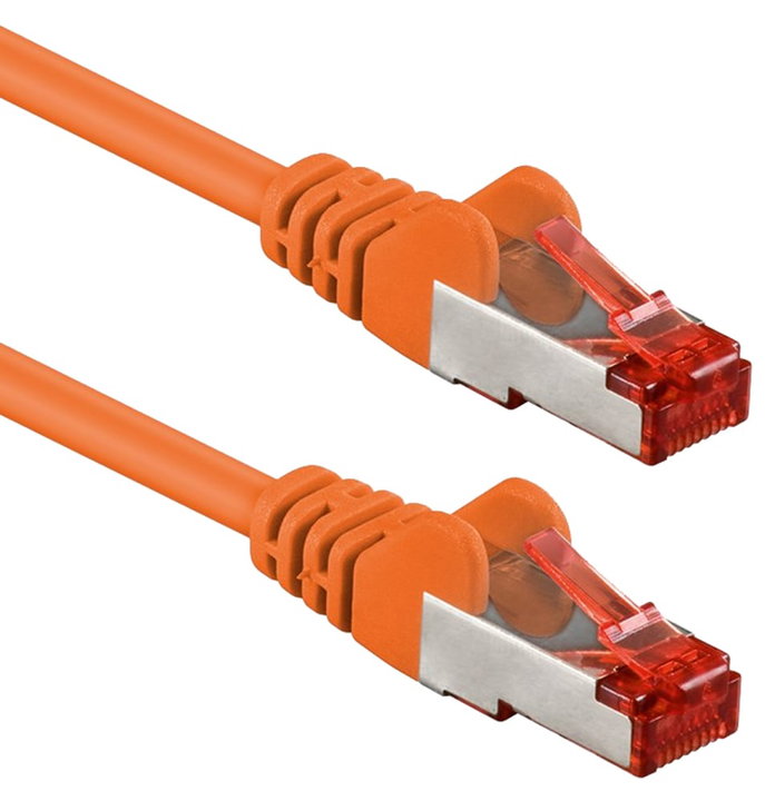 Patch Network Cable Cat 6 S/FTP LSZH 0,5 m Orange - Goobay ICOC LS 6 - 005 ORG