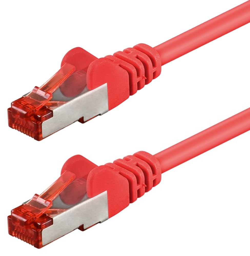 Network cable Cat 6 SFTP LSZH 1 m Red - Goobay ICOC LS 6 - 010 REG