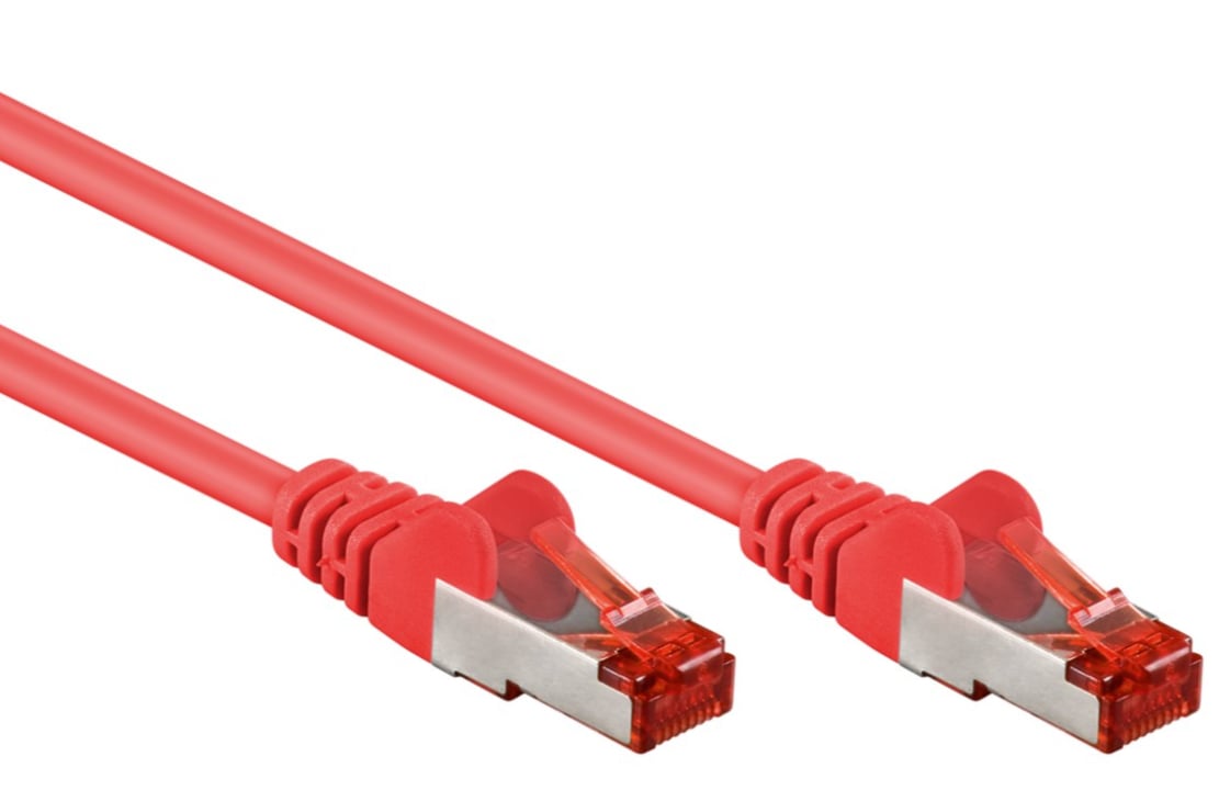 Cavo di rete Cat6 SFTP LSZH 1m Rosso - Goobay ICOC LS6-010REG