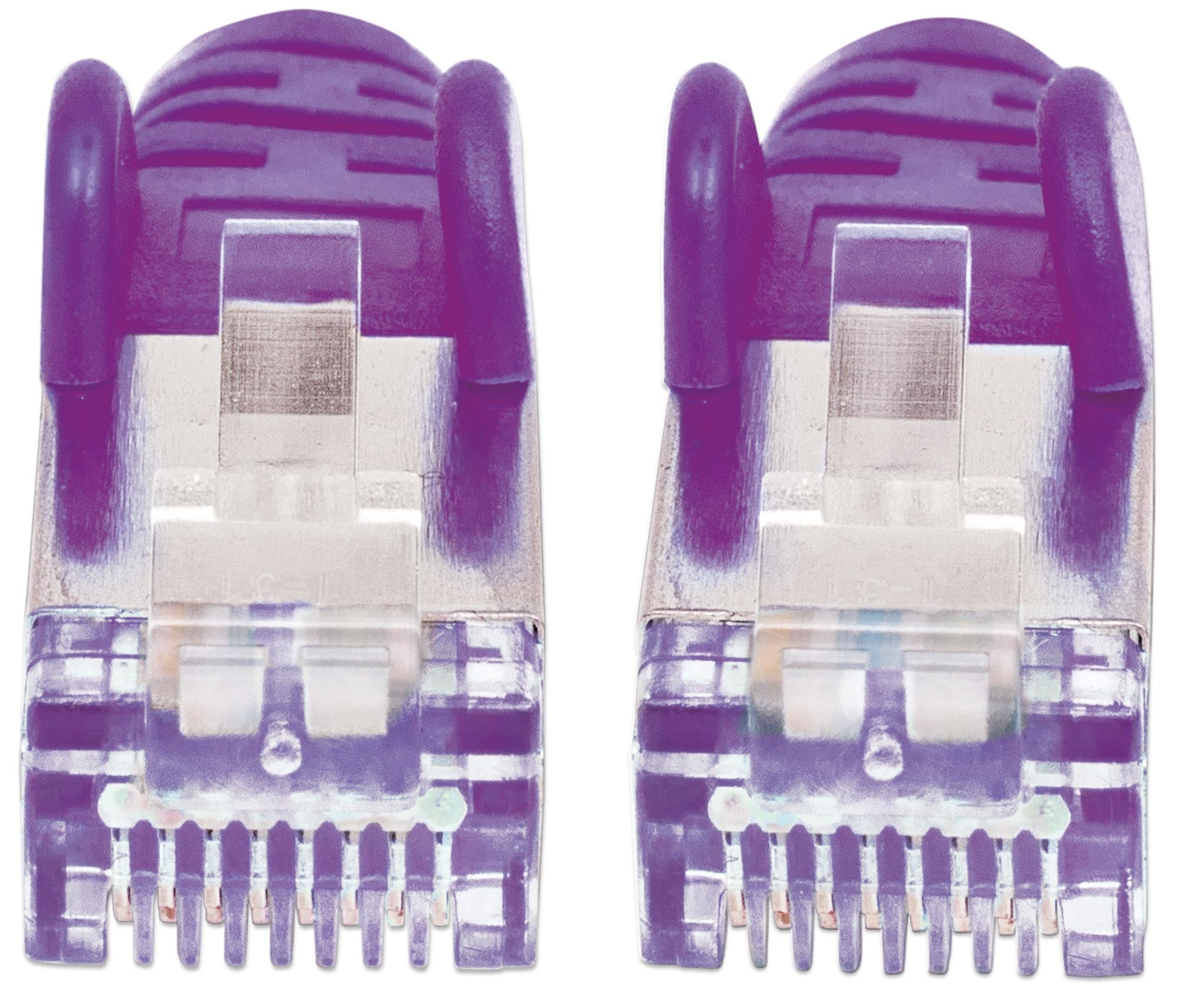 Patch network cable Cat 6 SFTP LSZH purple 1 m - Intellinet ICOC LS 6 - 010 VL