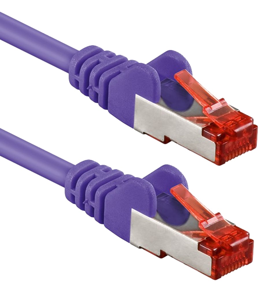 Cavo di rete Patch in rame Cat6 Viola SFTP LSZH 5m - Goobay ICOC LS6-050VLG