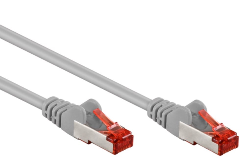 Cavo di rete Patch Rame Cat6 S/FTP LSZH Grigio 10m - Goobay ICOC LS6-100G