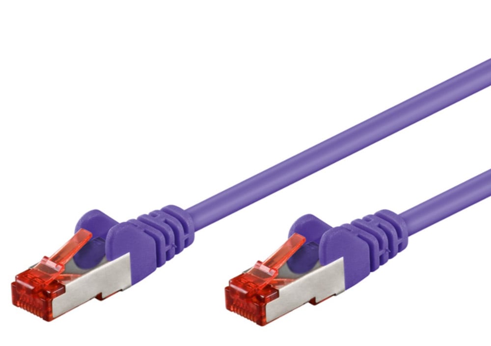 Cavo di rete Patch in rame Cat6 Viola SFTP LSZH 10m - Goobay ICOC LS6-100VLG
