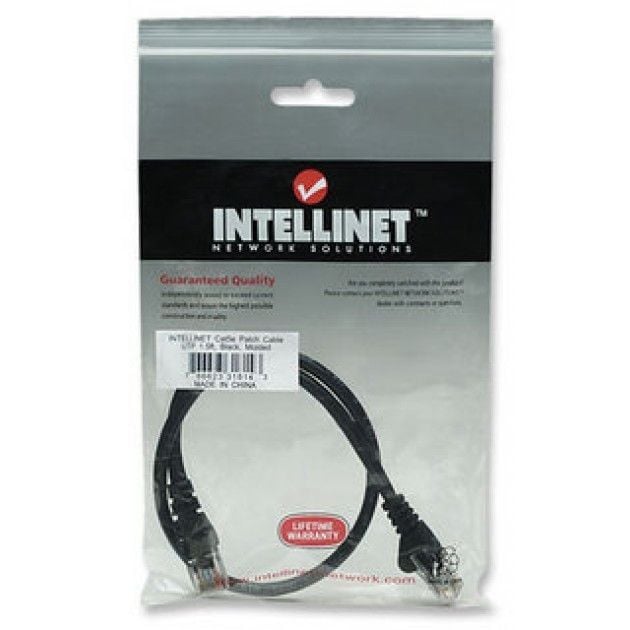 Cavo di rete Patch in rame Cat6A Nero SFTP 1m - Intellinet ICOC LS6A-010-BK