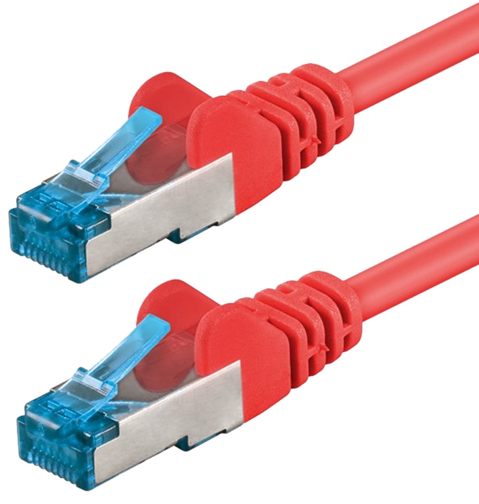 Network cable Patch Cat 6 A Red S/FTP LSZH 2 m - Goobay ICOC LS 6 A- 020 -REG