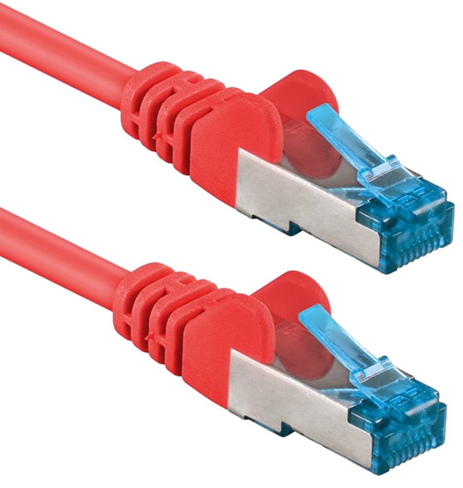 Network cable Patch Cat 6 A Red S/FTP LSZH 2 m - Goobay ICOC LS 6 A- 020 -REG