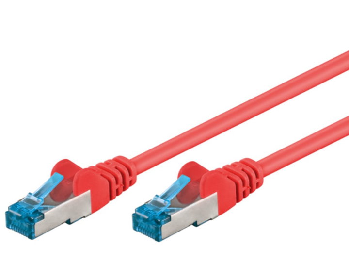 Cavo di rete Patch Cat6A Rosso S/FTP LSZH 2m - Goobay ICOC LS6A-020-REG