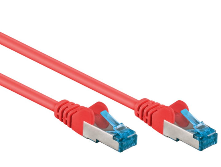 Cavo di rete Patch Cat6A Rosso S/FTP LSZH 2m - Goobay ICOC LS6A-020-REG
