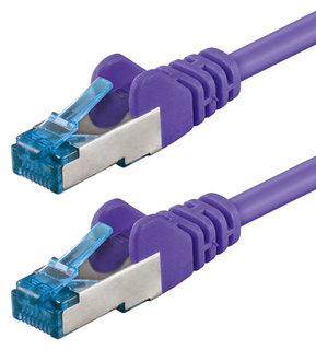 Cavo di Rete Patch in Rame Cat6A S/FTP LSZH 2m Viola - Goobay ICOC LS6A-020-VLG