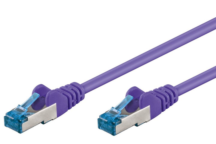 Cavo di Rete Patch in Rame Cat6A S/FTP LSZH 2m Viola - Goobay ICOC LS6A-020-VLG