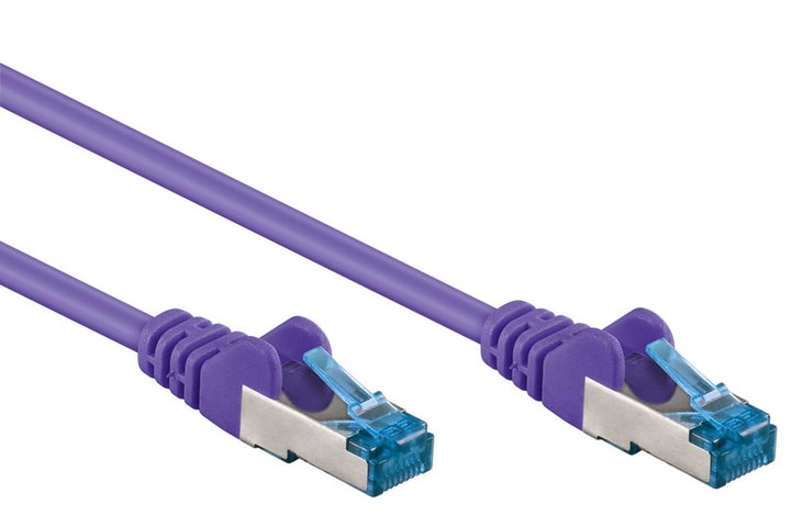 Cavo di Rete Patch in Rame Cat6A S/FTP LSZH 2m Viola - Goobay ICOC LS6A-020-VLG