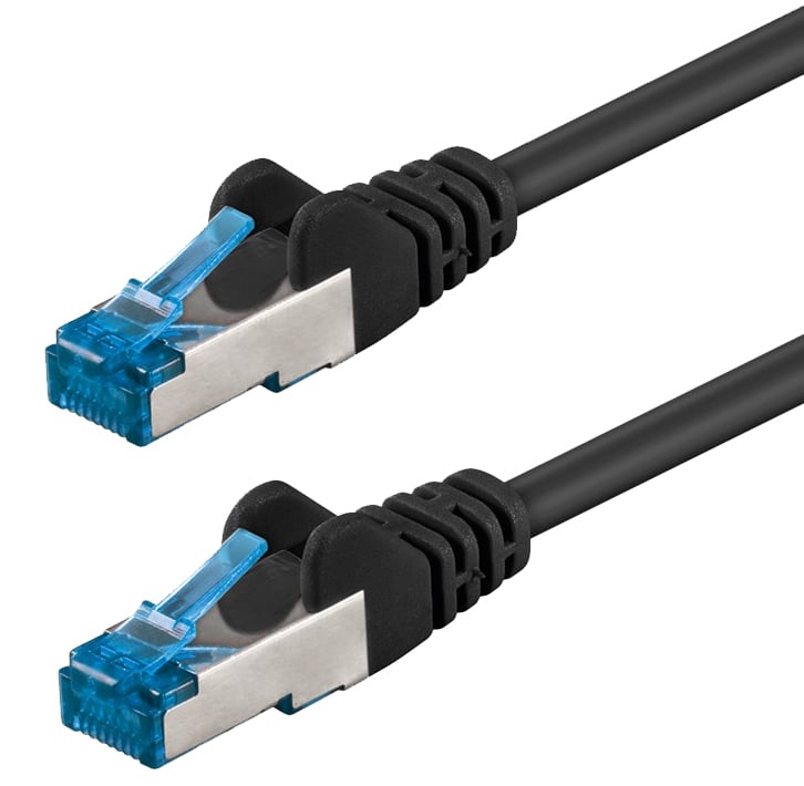 Patch Network Cable Cat 6 A S/FTP LSZH 15 m Black - Goobay ICOC LS 6 A- 150 -BKG