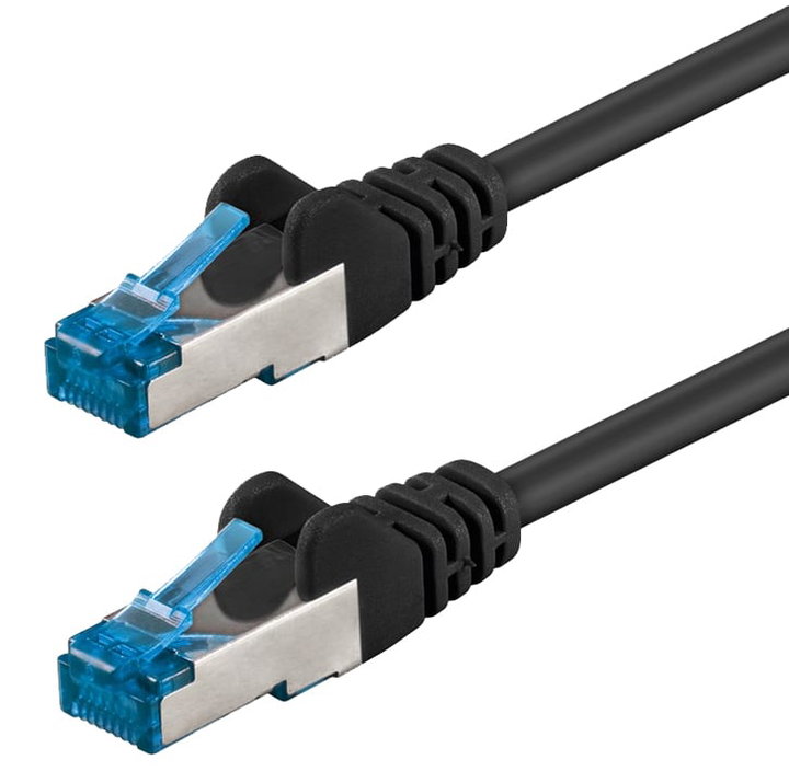 Cavo di Rete Patch Cat6A S/FTP LSZH 15m Nero - Goobay ICOC LS6A-150-BKG
