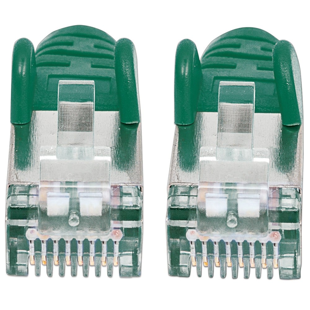 Cavo di rete Patch in rame Cat6A Verde SFTP LSZH 15m - Intellinet ICOC LS6A-150-GREEN