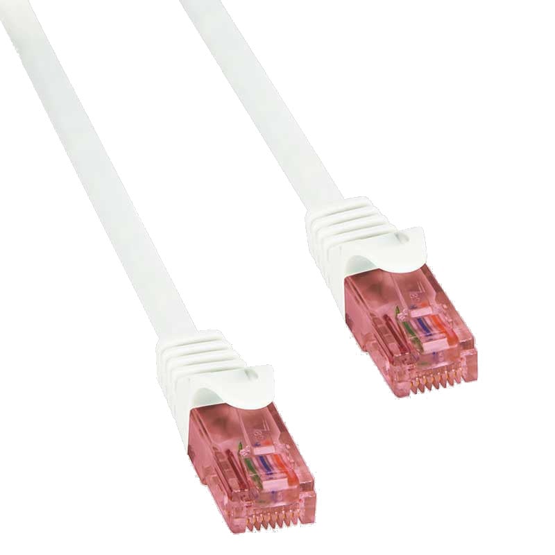 Cavo di Rete Patch in Rame Cat6 Bianco U/UTP LSZH 0,5m - Logilink ICOC LU6-005-WH