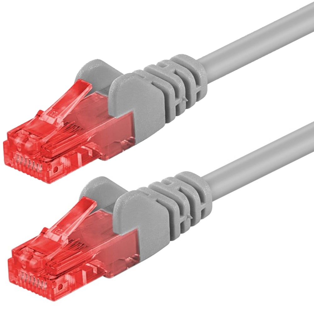 Cavo di Rete Patch in Rame Cat6 Grigio U/UTP LSZH 0,5m - Goobay ICOC LU6-005G