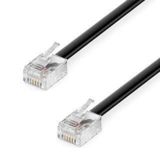 Telephone cable RJ 12 Modular 6 P 6 C 2 m Black - Manhattan ICOC MD- 22 - 02