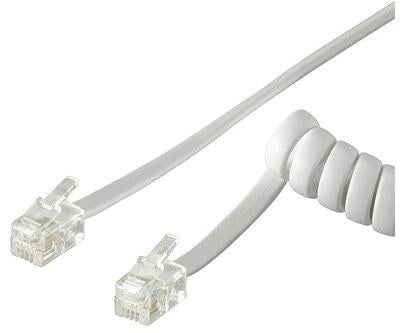 Cavo telefonico spiralato per cornetta 4m RJ10 4P4C Bianco - Intellinet ICOC MD-44-04SW