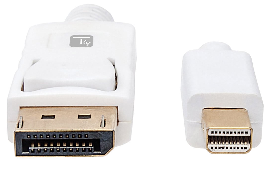 Cavo Mini DisplayPort Maschio a DisplayPort Maschio 4K 60Hz 1m Bianco - Techly ICOC MDP-010T4K