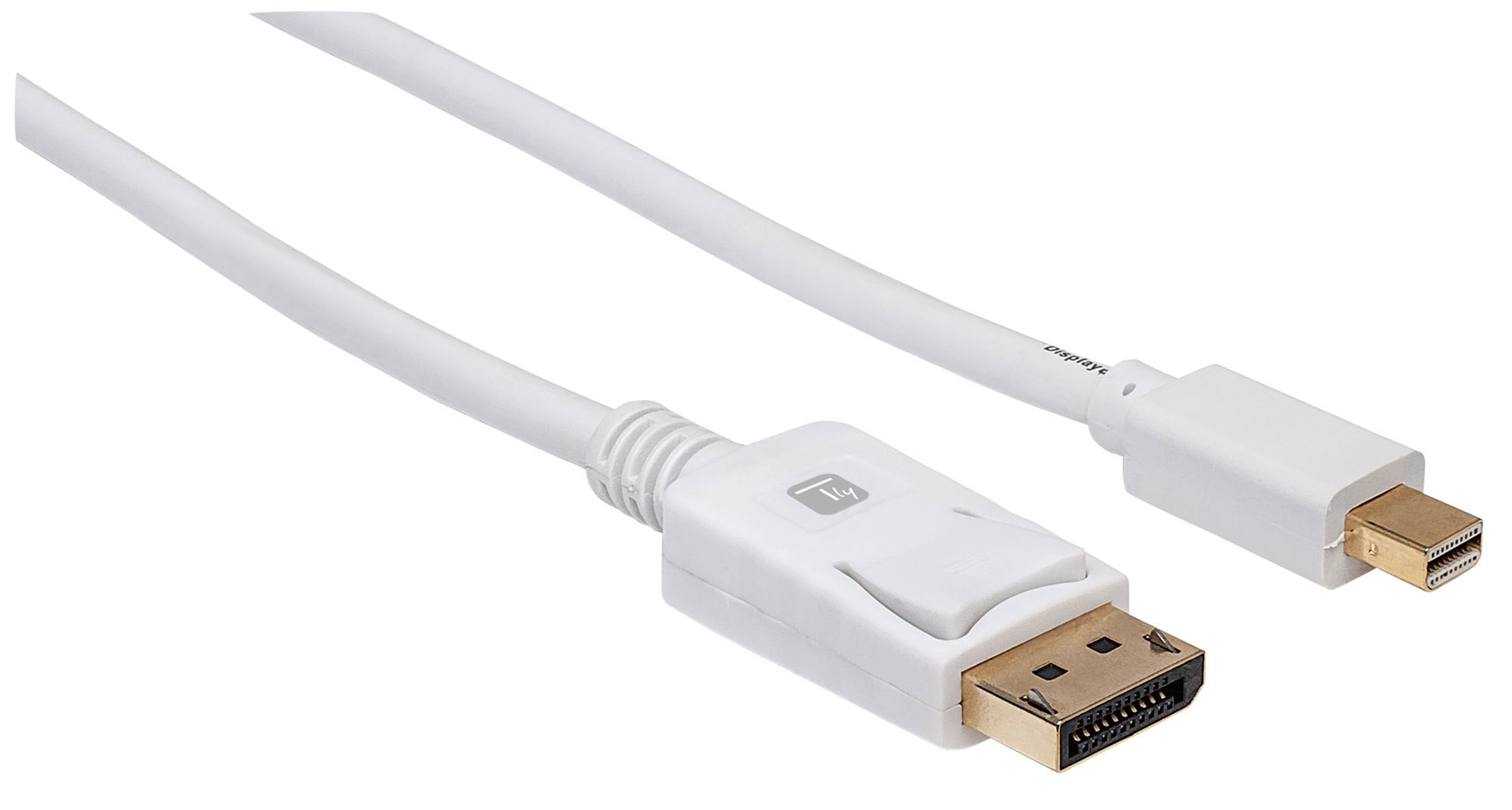 Cavo Mini DisplayPort Maschio a DisplayPort Maschio 4K 60Hz 2m Bianco - Techly ICOC MDP-020T4K