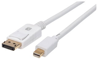 Cavo Mini DisplayPort Maschio a DisplayPort Maschio 4K 60Hz 3m Bianco - Techly ICOC MDP-030T4K