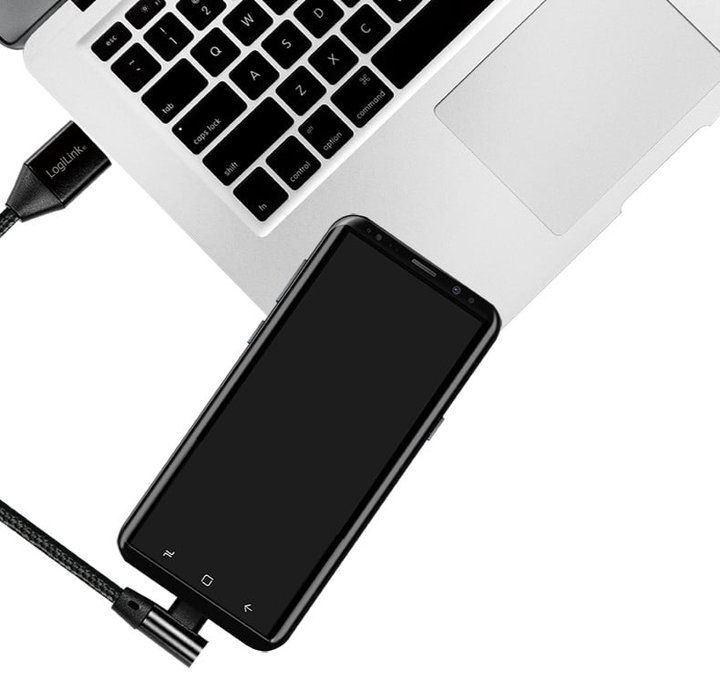 Cavo USB Micro-B Maschio Angolato/USB-A Maschio Dritto 1m Nero - Logilink ICOC MU290A-010B