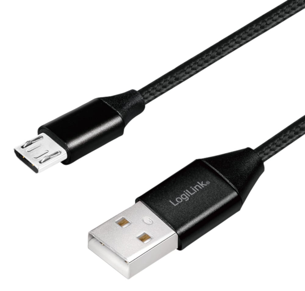 Micro-B Male/USB-A Male 0,3 m Black - Logilink IOC MU 2 A- 003 B