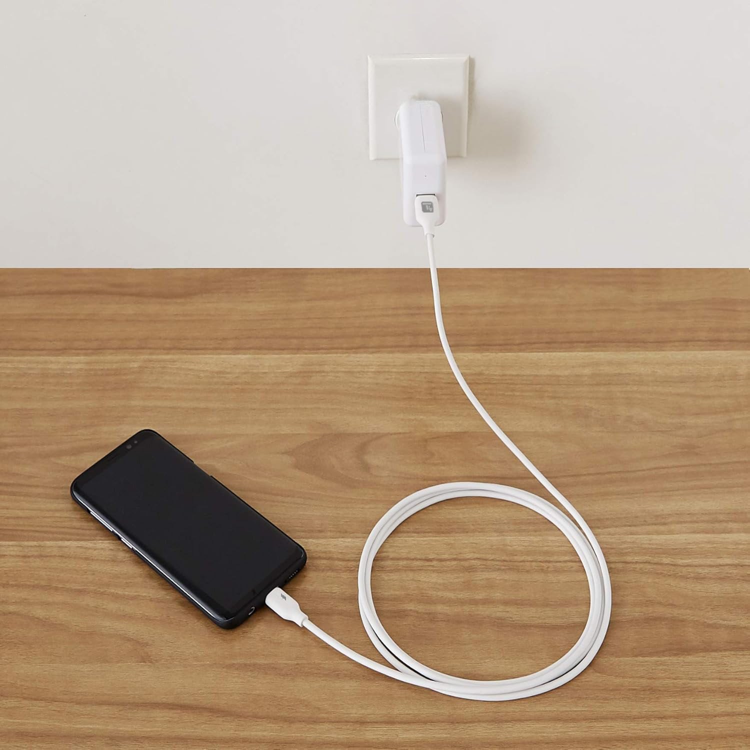 Cavo USB-C Maschio / USB-A Maschio 2.0 2.4A 1,5m Silicone con LED Bianco - Techly ICOC MU2AC-015-LIGH